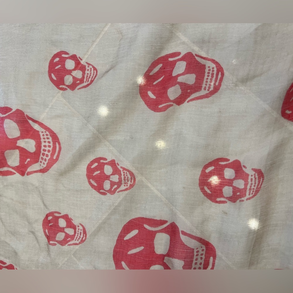 Alexander McQueen Skull Silk Chiffon Scarf